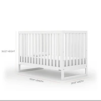 Austin 3-In-1 Convertible Crib - White