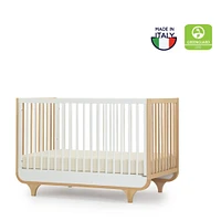 Jolly 3-In-1 Convertible Crib - White/Natural