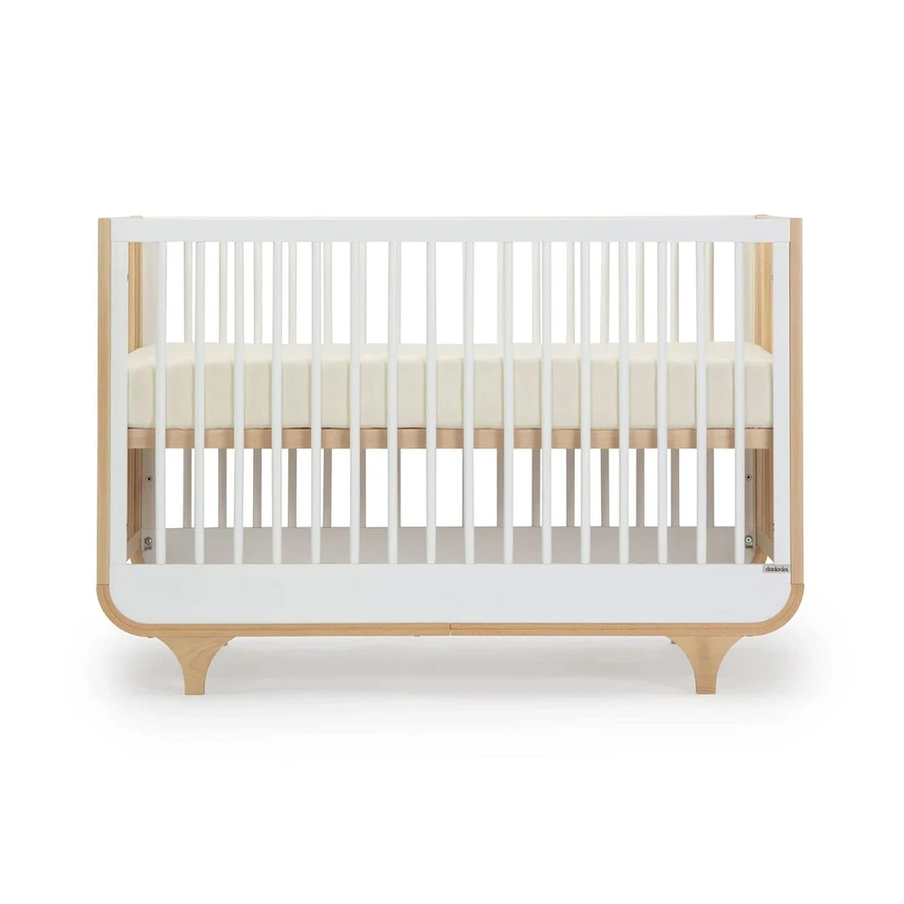 Jolly 3-In-1 Convertible Crib - White/Natural