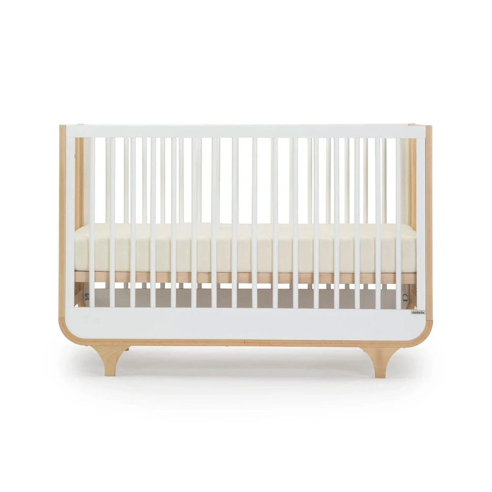 Jolly 3-In-1 Convertible Crib - White/Natural