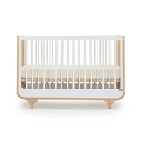 Jolly 3-In-1 Convertible Crib - White/Natural