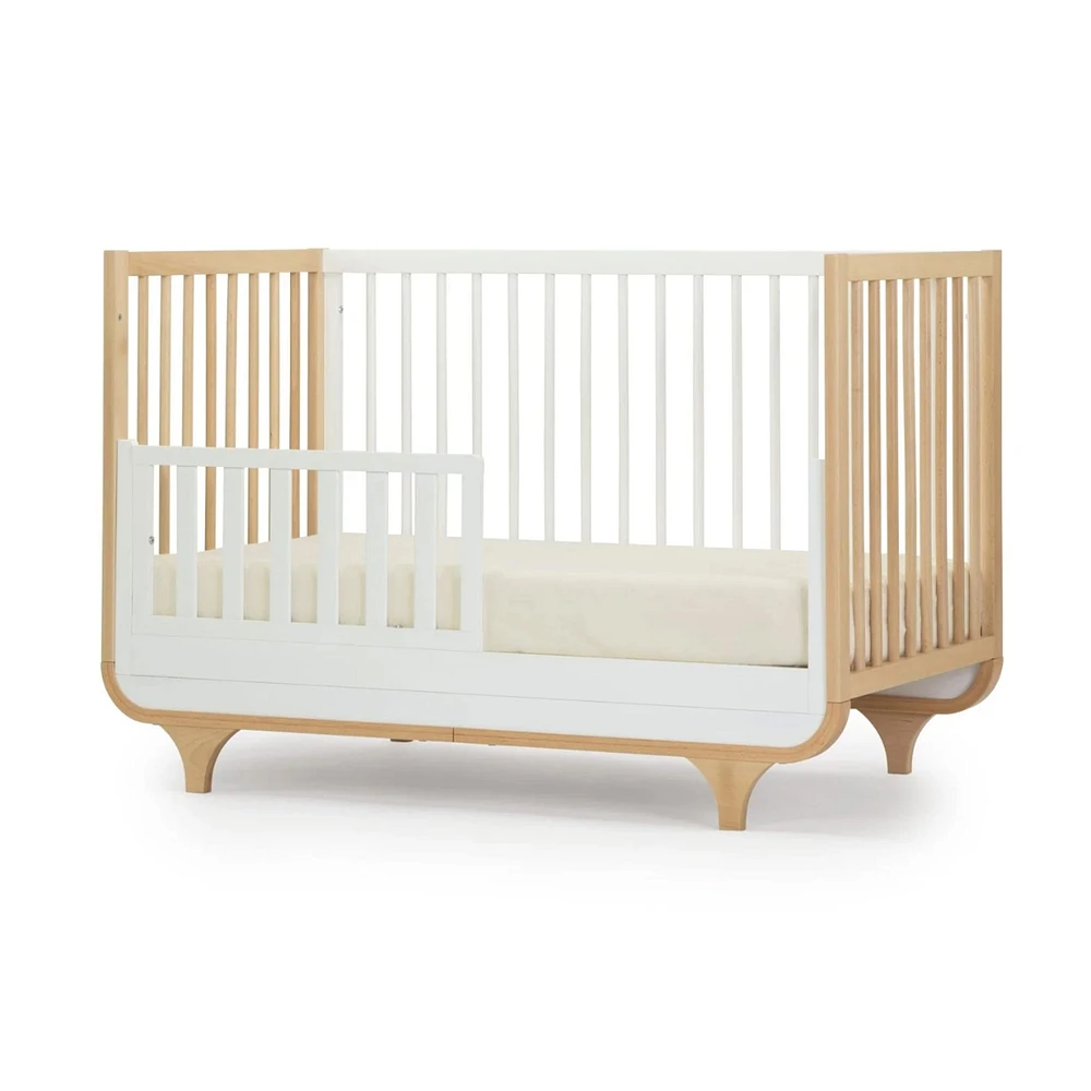 Jolly 3-In-1 Convertible Crib - White/Natural