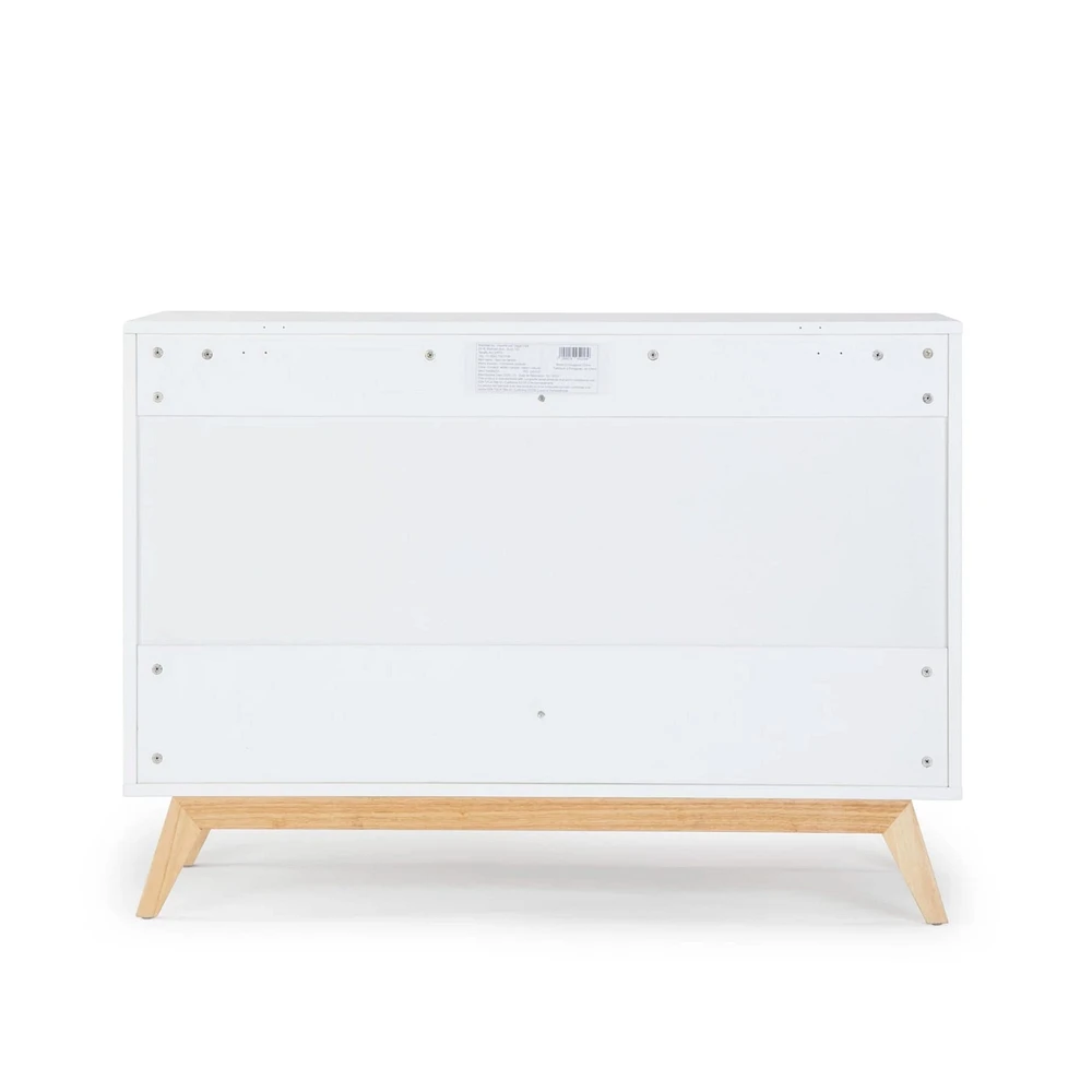 Commode 6 tiroirs Merry - Blanc/Naturel