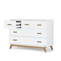 Soho 5-Drawer Dresser - White / Walnut