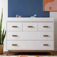 Soho 5-Drawer Dresser - White / Walnut