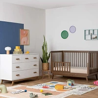 Soho 5-Drawer Dresser - White / Walnut