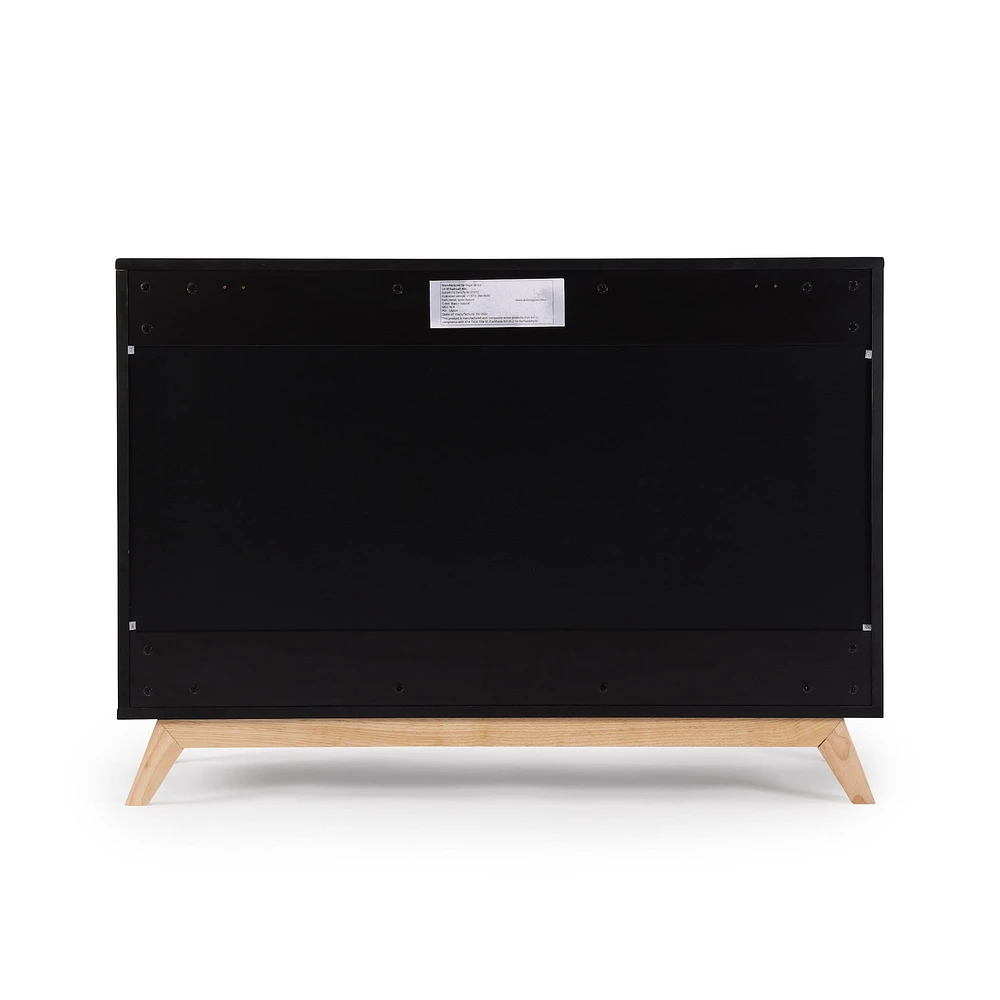 Soho 5-Drawer Dresser - Black / Natural