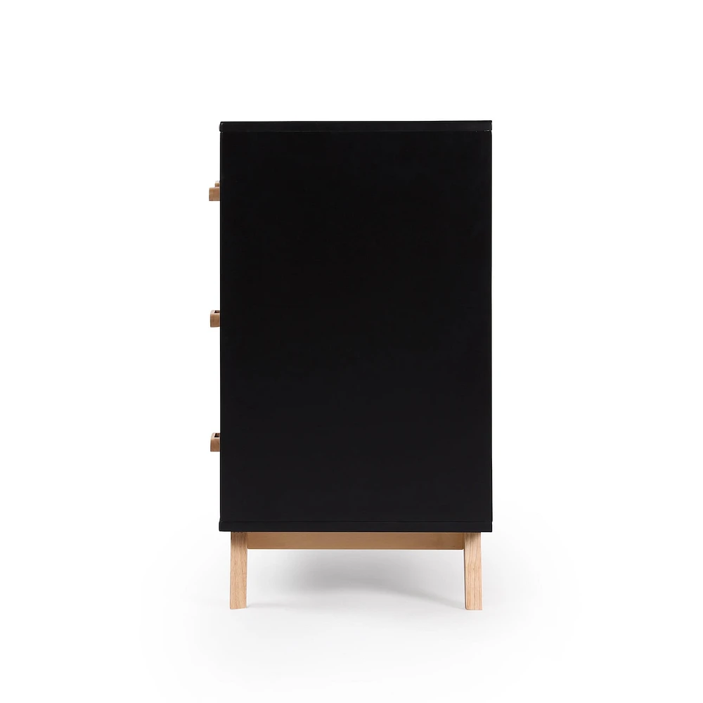 Soho 5-Drawer Dresser - Black / Natural
