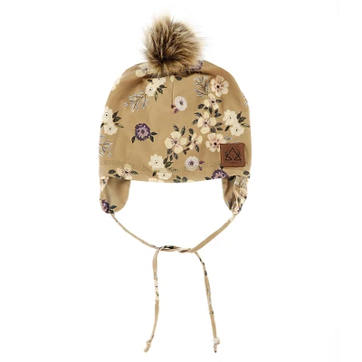 Tuque Pompon Fleurs 6-24mois