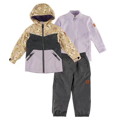 Ensemble de 3-en-1 Fleurs 7-12ans