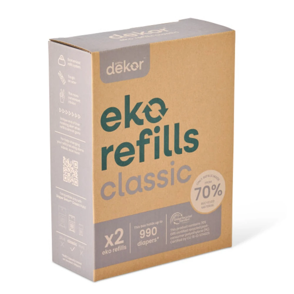 Recharges pour Poubelle à Couches Dekor Eko Classic | Paquet de 2