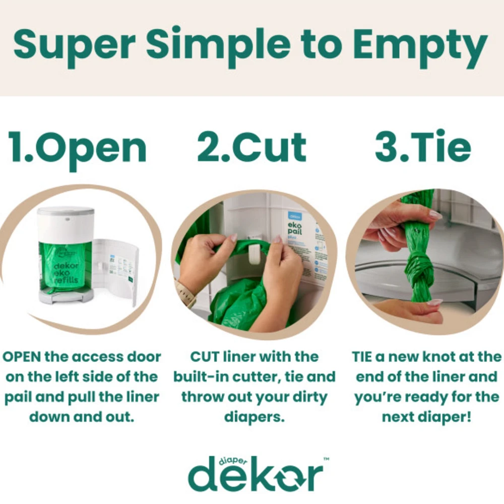 Recharges pour Poubelle à Couches Dekor Eko Classic | Paquet de 2
