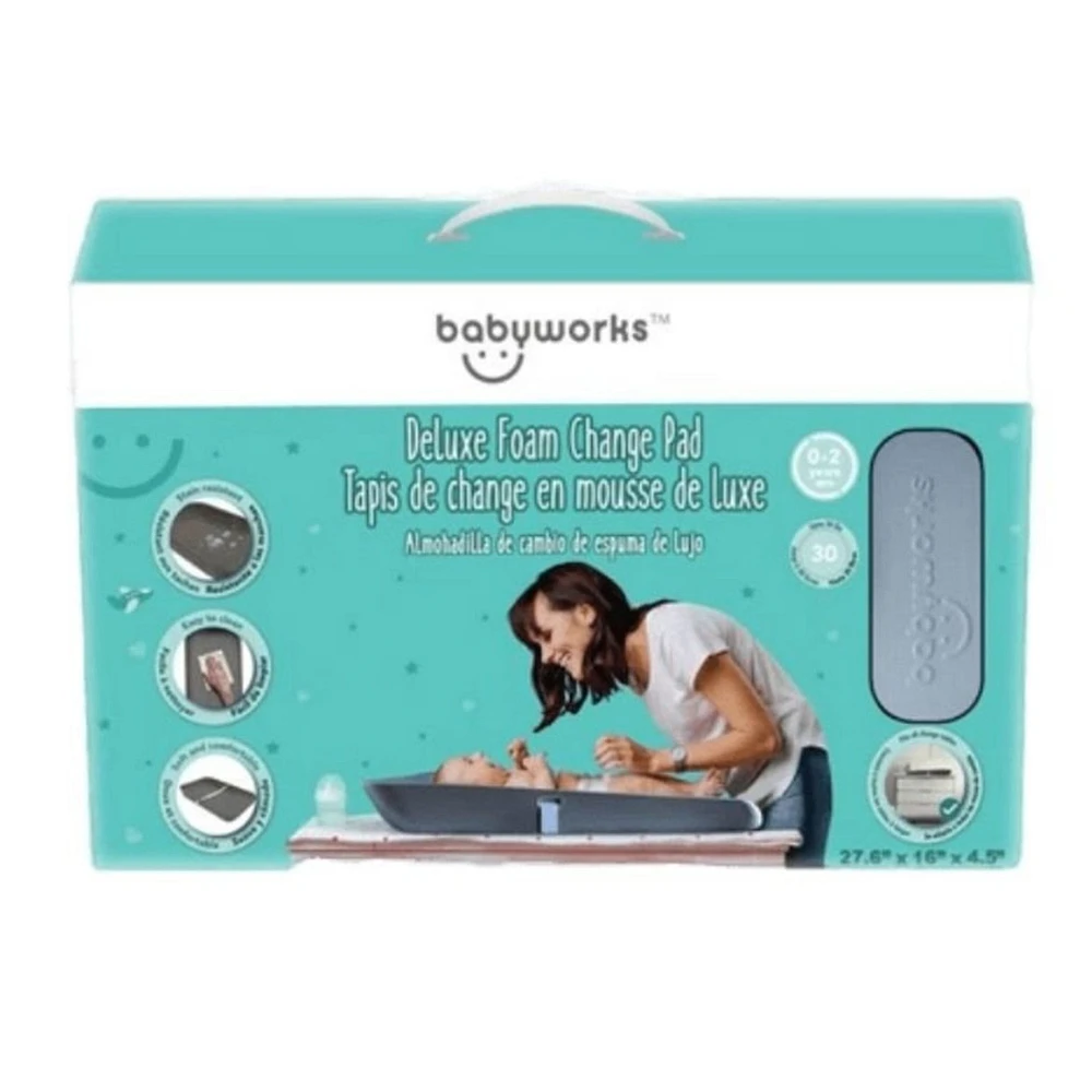 Babyworks Deluxe Foam Change Pad - Ivory