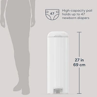 Diaper Genie Patinum Pail - White (18 bags)