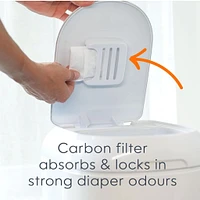 Diaper Genie Patinum Pail - White (18 bags)