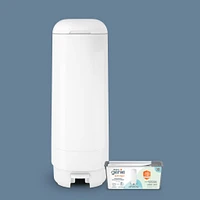  Diaper Genie Signature Diaper Pail - White  (9 bags)