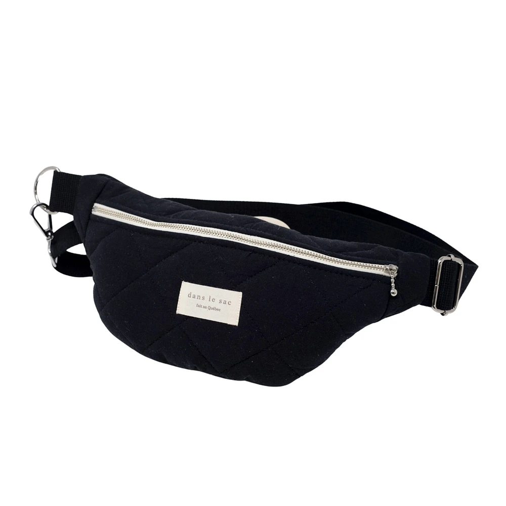 Quilted Waist Bag - Black