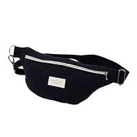 Quilted Waist Bag - Black
