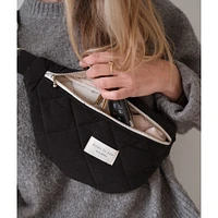 Quilted Waist Bag - Black