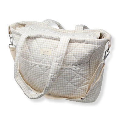 Diaper Bag - Gingham Beige