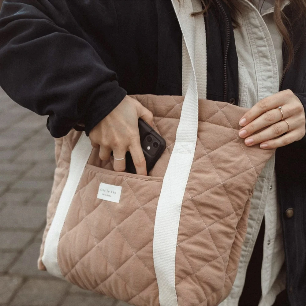 Quilt Tote bag - Tan