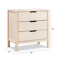 Commode 3 Tiroirs Colby - Naturel Lavé