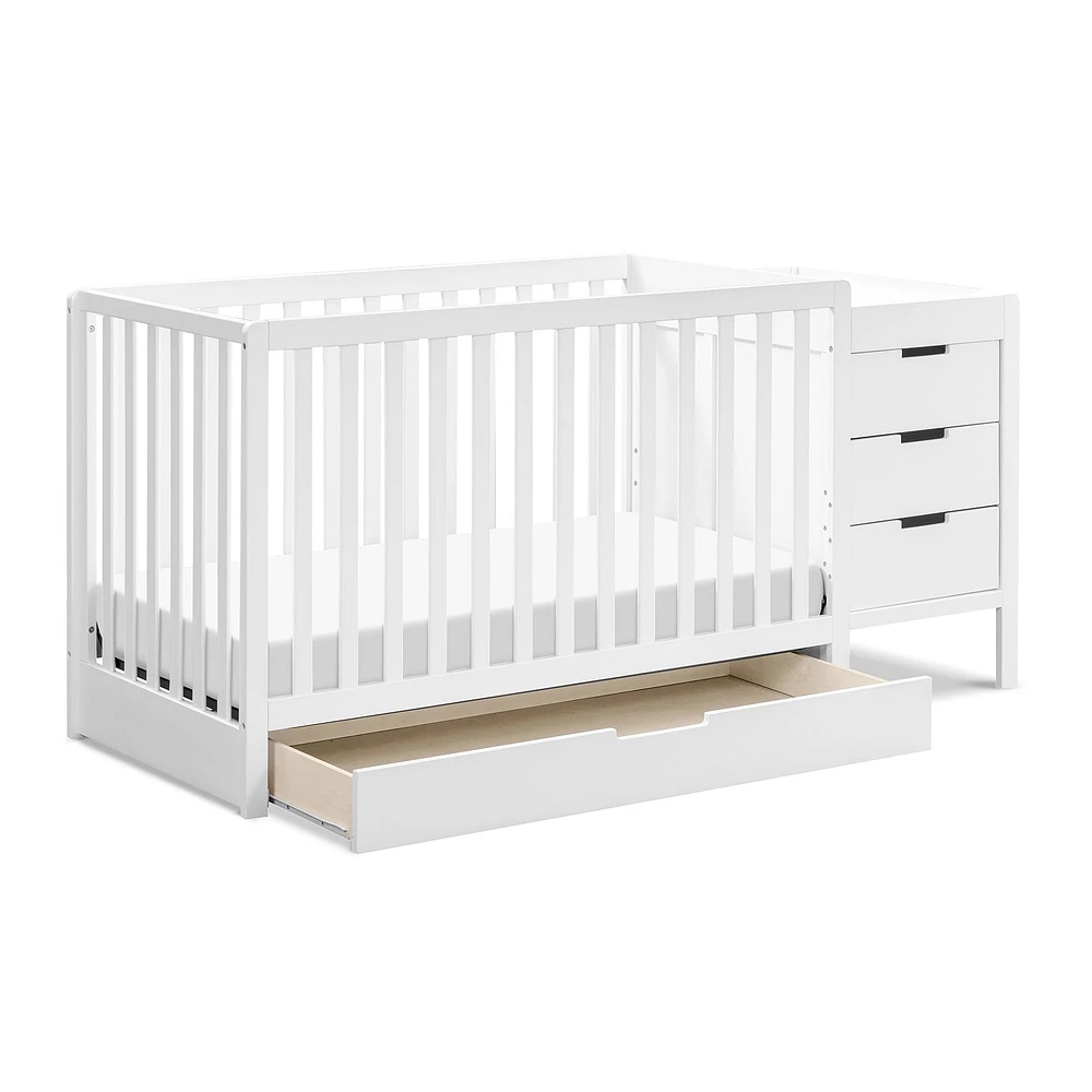 Couchette Convertible 4-en-1 et Table à Langer - Blanc