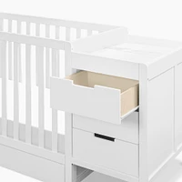 Couchette Convertible 4-en-1 et Table à Langer - Blanc