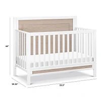 Radley 4-in-1 Convertible Crib - White & Coastwood