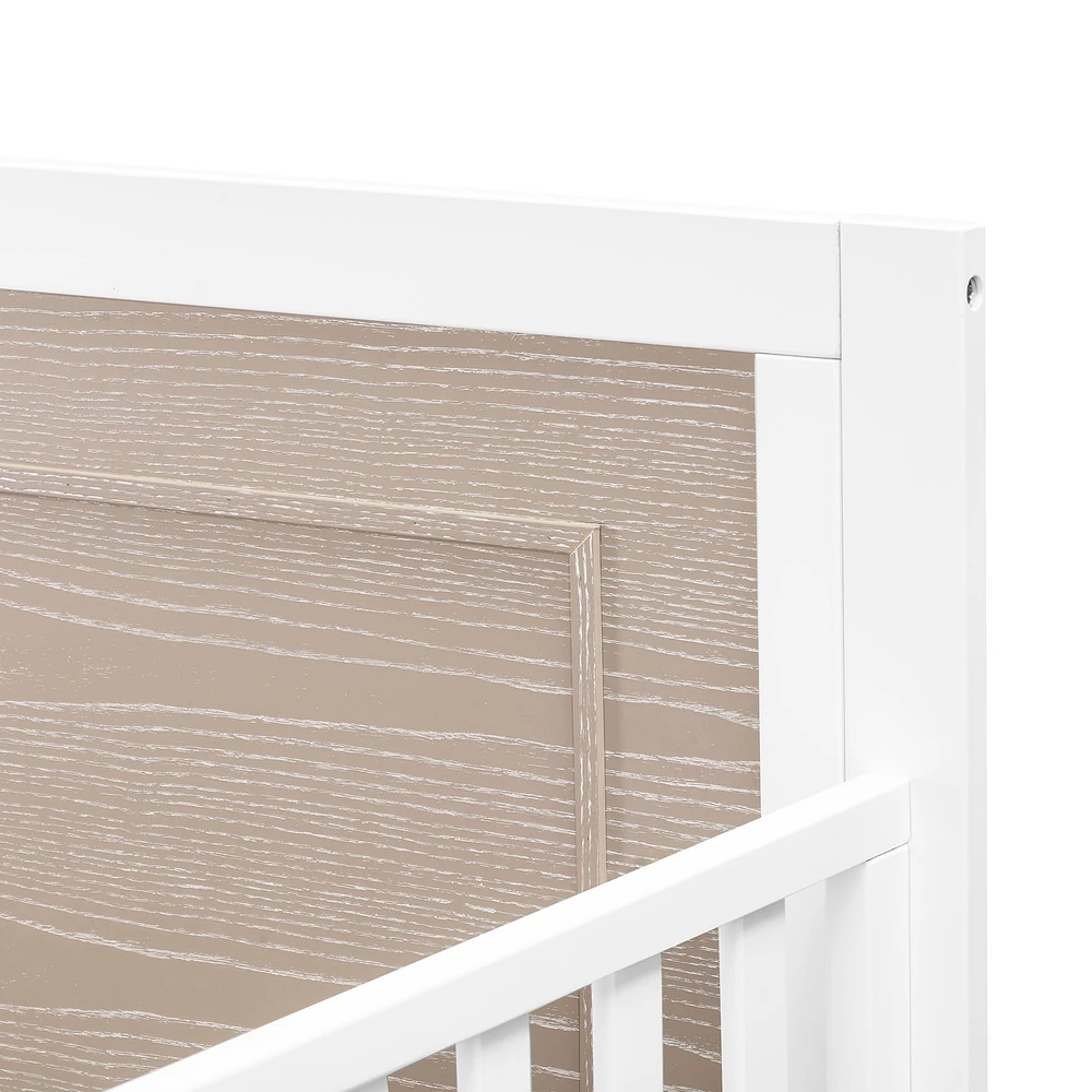Radley 4-in-1 Convertible Crib - White & Coastwood