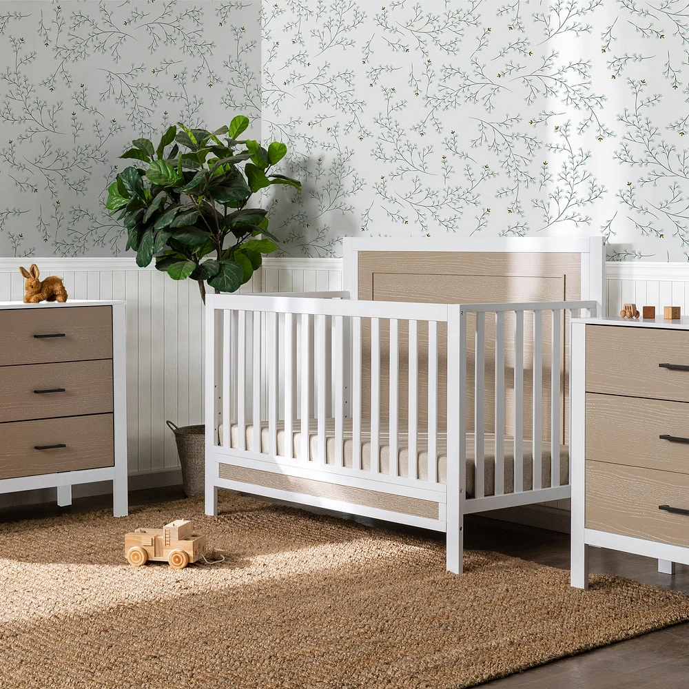 Radley 4-in-1 Convertible Crib - White & Coastwood