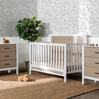 Radley 4-in-1 Convertible Crib - White & Coastwood