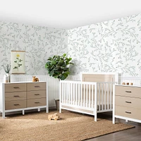Radley 4-in-1 Convertible Crib - White & Coastwood