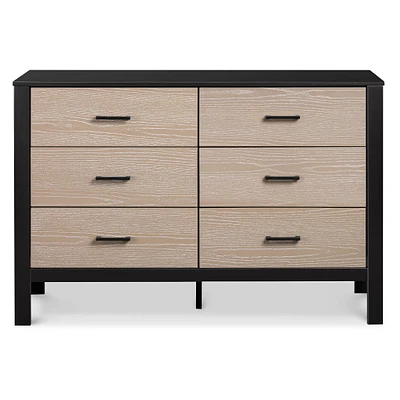 Commode 6 Tiroirs Radley - Ébène et Bois Côtier