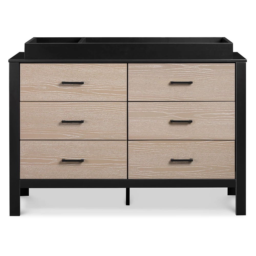Commode 6 Tiroirs Radley - Ébène et Bois Côtier