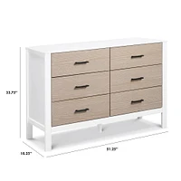 Radley 6-Drawer Dresser - White & Coastwood