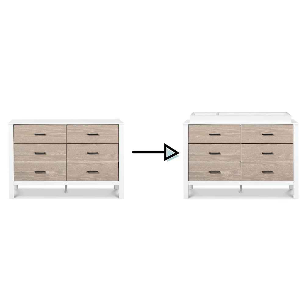 Radley 6-Drawer Dresser - White & Coastwood