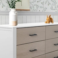 Radley 6-Drawer Dresser - White & Coastwood