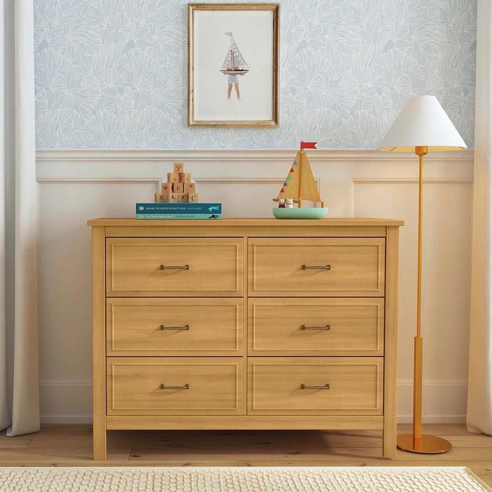 Charlie 6-Drawer Double Dresser - Honey 