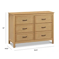 Charlie 6-Drawer Double Dresser - Honey 