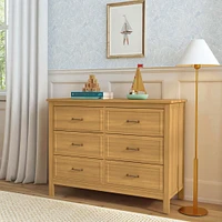 Charlie 6-Drawer Double Dresser - Honey 