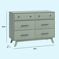 Otto 6-Drawer Dresser- Sage 