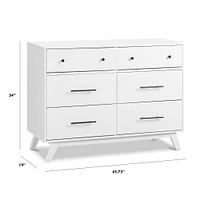 Otto 6-Drawer Dresser - White