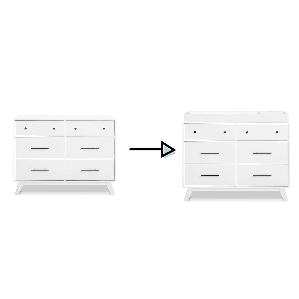 Otto 6-Drawer Dresser - White