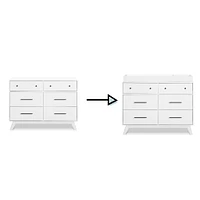 Otto 6-Drawer Dresser - White