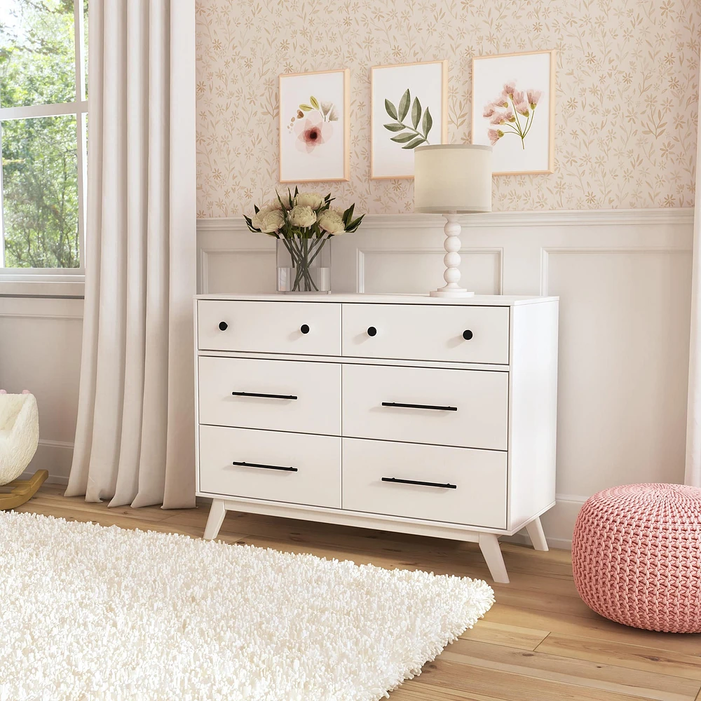 Otto 6-Drawer Dresser - White