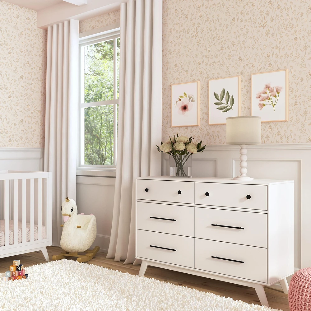 Otto 6-Drawer Dresser - White