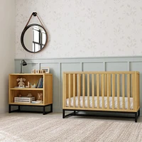 Ryder Convertible Cubby Changer & Bookcase - Honey