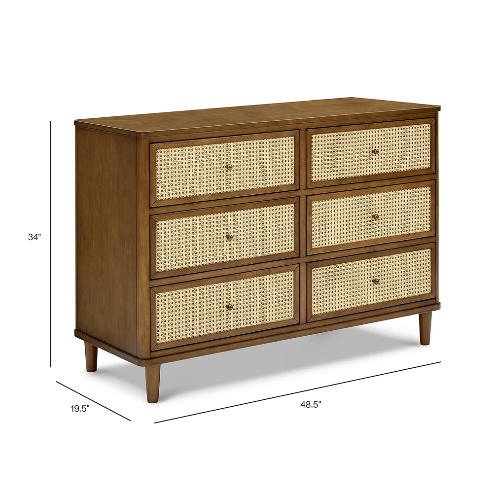 Commode 6 tiroirs noyer Marin