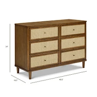 Commode 6 tiroirs noyer Marin